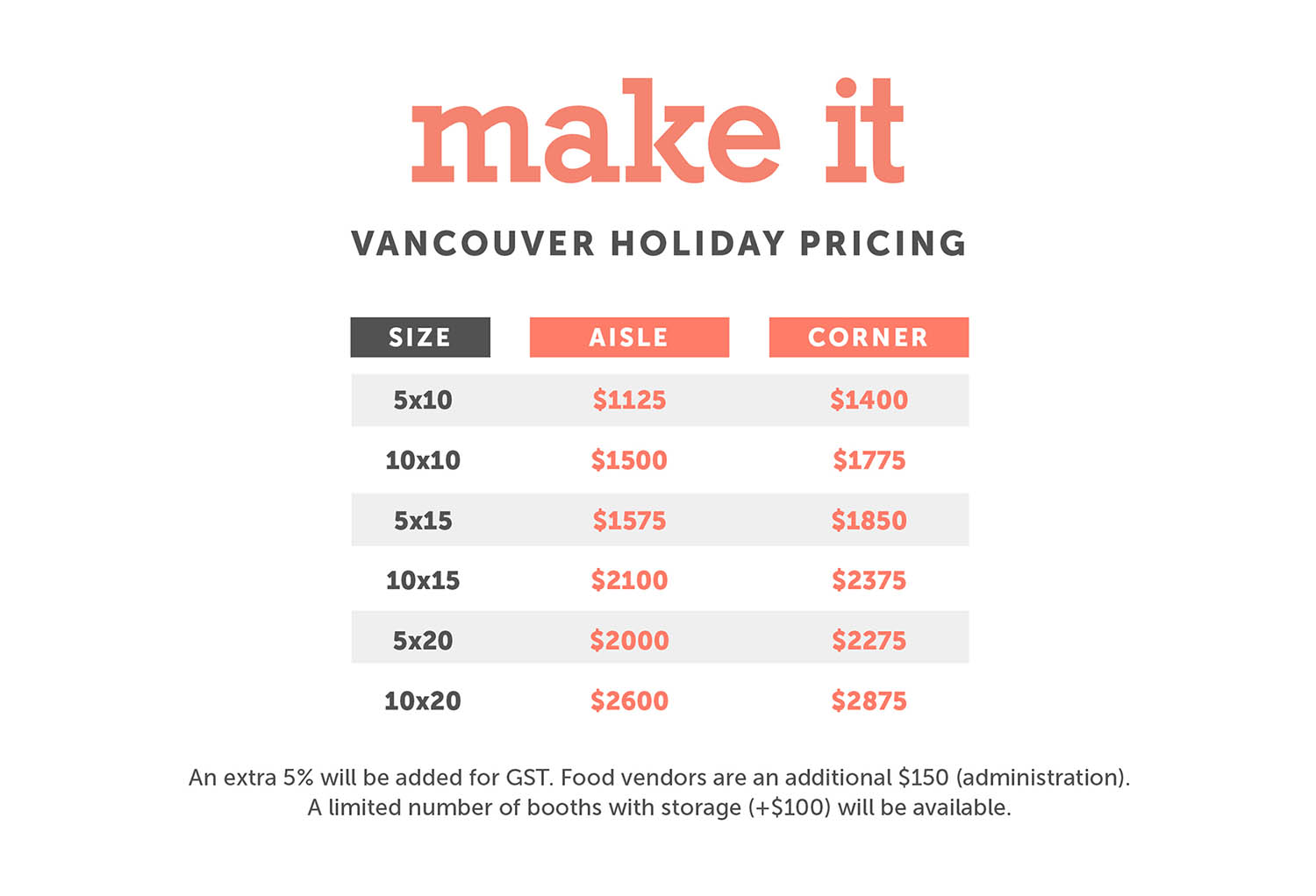 Make It 2023 Holiday Prices